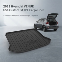 Tapis de coffre TPE sur mesure pour Hyundai VENUE USA 2023, imperméable, toutes saisons, antidérapant, protection de coffre arrière