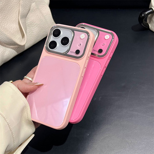 Coque de téléphone en verre avec cadre d'appareil photo dégradé pour iPhone 17 16 15 14 Pro Max, avec lentille électroplaquée et dos coloré - Product Image 3