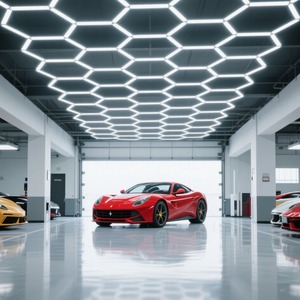 Led hexagrid ánh sáng bóng đèn cho Nhà để xe văn phòng ngoài trời Kho & hội thảo DC cung cấp điện - Product Image 4