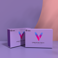 Nouvelle Boîte Cadeau de Luxe Réutilisable à Logo Personnalisé, Boîte d'Emballage Pliante en Carton Aimanté Kraft, Boîtes en Papier Violet