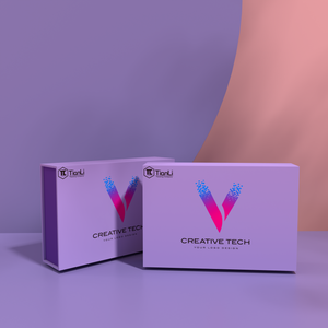 Nuevo logotipo personalizado caja reutilizable de lujo regalo cartón magnético Kraft paquete caja imán plegable paquete púrpura cajas de papel - Product Image 4