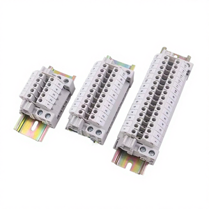 Bloc de bornes électriques en laiton Ashan Nylon PA66 UK-2.5 600V 100A, connexion à vis sur rail DIN industriel - Product Image 4