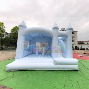 บ้านลมสำหรับงานแต่งงานเกรดเชิงพาณิชย์ ปราสาทลมสำหรับเด็ก บ้านลมสีเขียวมิ้นท์สำหรับงานปาร์ตี้ - Product Image 5