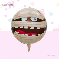 Ballon en Mylar rond 4D de 22 pouces, motif rétro rayé, à carreaux, imprimé léopard, pour décoration de fête d'anniversaire, mariage, vente en gros