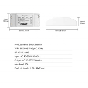 Dispositif intelligent pour la maison SIXWGH Cozylife Home Assistant 10A <span class=keywords><strong>WiFi</strong></span>, interrupteur contrôlé par la voix Alexa, compatible AC 110V/220V, pas de hub requis, <span class=keywords><strong>module</strong></span> à distance. - Product Image 2