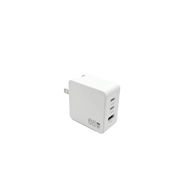 65W 3-Port Fast Wall Charger with GaN Technology 2C1A OVP Protection for Mobile Phones New Product
