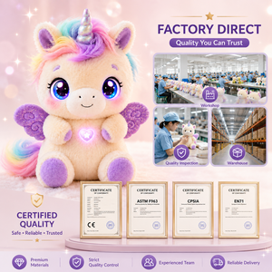 Juguete de Peluche de Unicornio con IA de Voz Personalizada para Marcas, Mensajes Grabables y Audio Personalizado para Promociones - Product Image 4