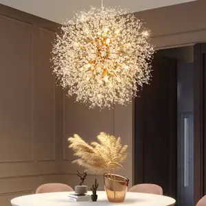 Lámpara de cristal moderna para interiores, bombillas decorativas de lujo para hotel, villa, 8, 9, 12 y 16, venta al por mayor de fábrica