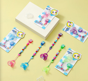 <span class=keywords><strong>Sucette</strong></span> en silicone de qualité alimentaire pour bébé, essentielle pour l'<span class=keywords><strong>allaitement</strong></span>, avec chaîne de <span class=keywords><strong>sucette</strong></span> et emballage sous blister - Product Image 1