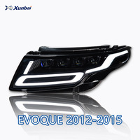 Ensemble de phares à LED à quatre lentilles pour Range Rover Evoque 2012-2018, lumière de démarrage bleue, clignotant séquentiel, pièces de modification automobile