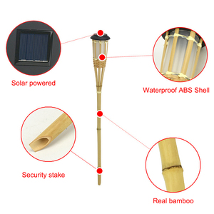 2 gói năng lượng mặt trời ngọn lửa lights12 <span class=keywords><strong>LED</strong></span> <span class=keywords><strong>Torch</strong></span> ánh sáng với bảng điều khiển năng lượng mặt trời không thấm nước tre <span class=keywords><strong>Torch</strong></span> ngọn lửa năng lượng mặt trời ánh sáng cho sân vườn lớn - Product Image 2