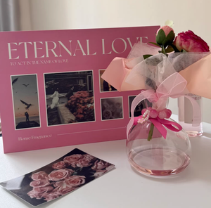 Difusor de Aroma para el Hogar LANJO, Perfume de Aire Fresco, Aceite Esencial Natural, Difusor de Vidrio con Varillas, 200 ml, Sin Plomo, con Flores y Brazalete de Cristal - Product Image 1