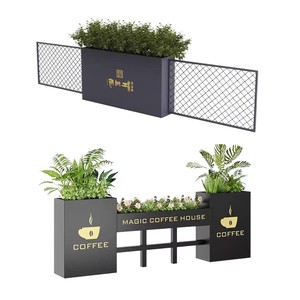 Muebles de jardín al aire libre, maceta Rectangular de Metal grande, macetas de acero para parque público, macetas de calle urbana exterior - Product Image 1