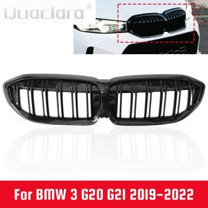 Parrilla delantera de doble listón para <span class=keywords><strong>BMW</strong></span> Serie 3 G20 G21 G28 318i 320i 330i 340i 320d <span class=keywords><strong>330d</strong></span> 2019 2020 2021 <span class=keywords><strong>2022</strong></span>, decoración para parachoques delantero - Product Image 1