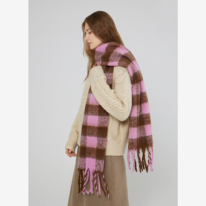 <span class=keywords><strong>2025</strong></span> OEMメーカー卸売カスタム冬女性暖かいチェック柄の暖かいスカーフとショール