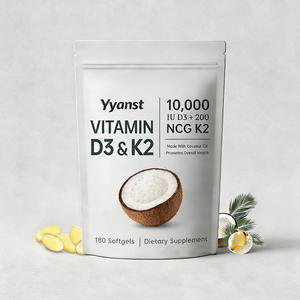Gélules de haute qualité à base de Vitamine D3, Vitamine K2 et huile de coco pour stimuler la santé des os et du cœur, favorisant la santé cardiaque. - Product Image 1