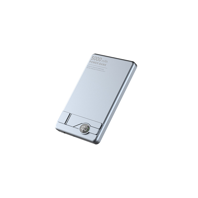 Wholesale Price Slim Aluminum Alloy 5000mAh Wireless Fast Charging Type-C LED Display Magnetic Power Bank