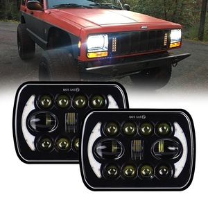 Proyector de faro LED para camioneta Hi-Lo Beam DRL con intermitentes ámbar de 6000K 7x6 5x7 ''Forma de bombilla - Product Image 2