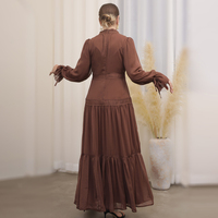 Abaya modeste en dentelle haute qualité robe grande taille pour femmes vêtements islamiques robe musulmane robes Dubaï abaya pour femmes