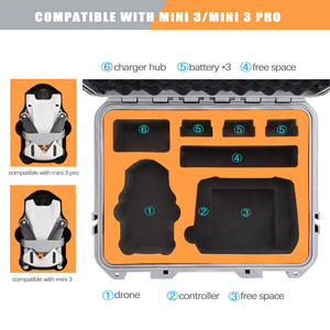 Free sample OEM High Quality <b>Waterproof</b> Portable <b>Storage</b> case <b>Outdoor</b> EVA DJI Drone protection Custom 6 Special Purpose Cases - Product Image 2