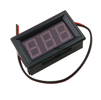 Meteran Tegangan DC Digital 0-30V 0.56 Inci LED Voltmeter DC 0V-30.0V 2 Kawat Merah Hijau Biru DSN-DVM-568L-3