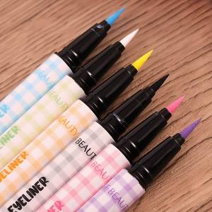 Etiqueta privada delineador de ojos blanco lápiz logotipo personalizado delineador de ojos de color líquido de secado rápido ondas mate delineador de ojos impermeable - Product Image 1