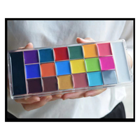 Palette de peinture de maquillage de visage de 20 couleurs de marque privée certifiée ISO/GMP pour l'école de carnaval d'anniversaire fournitures de peinture corporelle d'Halloween