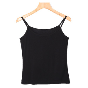 Top estivo da <span class=keywords><strong>donna</strong></span> Top Short Slim in tessuto a maglia traspirante stile tinta unita Top da <span class=keywords><strong>donna</strong></span> <span class=keywords><strong>t</strong></span>-<span class=keywords><strong>shirt</strong></span> <span class=keywords><strong>senza</strong></span> <span class=keywords><strong>maniche</strong></span> - Product Image 5