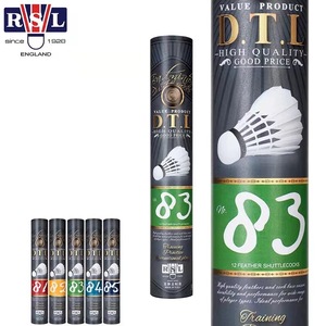 Volants de <span class=keywords><strong>badminton</strong></span> professionnels RSL DTL-83 en plumes naturelles de haute qualité, durables, <span class=keywords><strong>pack</strong></span> de 12 (5g), écologiques, pour la compétition - Product Image 1