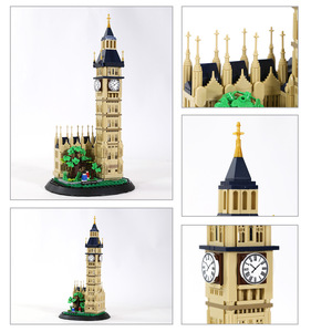 Torre <span class=keywords><strong>Elizabeth</strong></span> de Londres, Reino Unido, 738 Piezas, Bloques de Construcción de Plástico ABS de Partículas Pequeñas, Serie de Arquitectura Mundial - Product Image 5