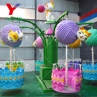 Manèges de fête foraine pour enfants, équipement de parc ludique, machine de jeux, manège rotatif à thème chat, ballons Samba