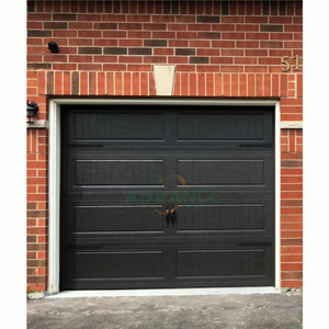 Porte de <span class=keywords><strong>garage</strong></span> sectionnelle galvanisée robuste de 50 mm avec finition brillante texturée effet peau d'<span class=keywords><strong>orange</strong></span> et fenêtres latérales pour maison moderne - Product Image 5