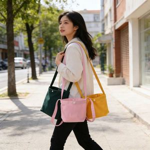Portable <b>Canvas</b> Sling <b>Plain</b> Small Crossbody Custom Logo Phone Work Bag - Product Image 4