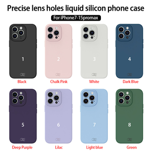 Logotipo personalizado marca Rebrand impermeable a prueba de golpes microfibra suave forro líquido funda de teléfono para iPhone 15 14 Pro Max - Product Image 6