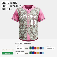 Maillots de baseball personnalisés avec nom et numéro, imprimé floral, tissu respirant, pour adultes, jeunes et unisexe, sur mesure