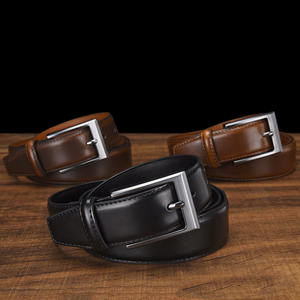 Cinturón de <span class=keywords><strong>piel</strong></span> de vaca auténtica con diseño de hebilla versátil al por mayor, cinturón de negocios informal para <span class=keywords><strong>hombre</strong></span> - Product Image 6