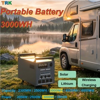 Estación de Energía Solar Portátil de 3000 Wh LiFePO4, Generador de Carga para Automóvil, 3000 W, para Acampar al Aire Libre, Autocaravanas, Emergencias en el Hogar, 110 V, 220 V