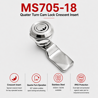 Serrure à came à clé en acier inoxydable MS705-18 |   Loquet antivol étanche et durable en acier poli pour armoires extérieures
