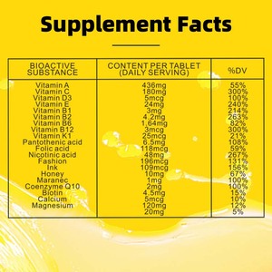 OEM integratori elettrolitici compresse effervescenti composto vitamina A C E stimolatore dell'immunità per alleviare la stanchezza adulti adolescenti - Product Image 3
