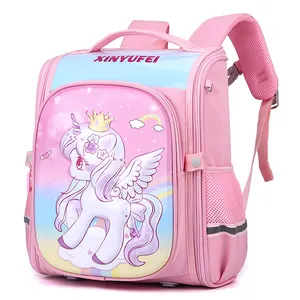 GM tas ransel promosi baru tas buku kartun anak perempuan tas buku siswa Unicorn 3D
