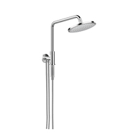 Système de douche thermostatique chromé pour salle de bain avec mitigeur baignoire chaud/froid et pommeau de douche pluie