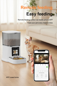 Distributeur automatique intelligent de nourriture pour chats et chiens avec caméra, écran LCD, alimentation programmée, bol en acier inoxydable, distributeur de nourriture pour animaux domestiques d'intérieur - Product Image 5