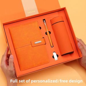 Promo : Ensemble Cadeau d'Entreprise de Luxe Personnalisable en Cuir PU A5 avec Carnet, Stylo et Thermomètre, Impression de Logo Cousu – Vente en Gros - Product Image 3