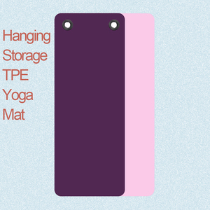 Tapete de Yoga Pilates de <span class=keywords><strong>TPE</strong></span> Antideslizante de Doble Cara, Ecológico, de 6 mm de Grosor, con Orificios para Colgar, Tapete Deportivo para Fitness - Product Image 1