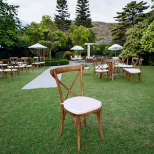 Di alta qualità Vintage in <span class=keywords><strong>legno</strong></span> <span class=keywords><strong>massello</strong></span> eco-friendly durevole strisce sedia croce posteriore impilabile Design per casa Bar pranzo eventi di nozze - Product Image 3