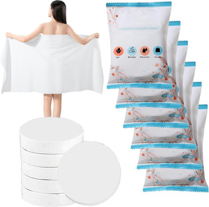 Toallas Faciales Comprimidas Portátiles, Compactas, Secas/Húmedas, de Secado Rápido, Desechables, No Tejidas, para Hotel, en Forma de Tabletas - Product Image 1