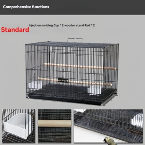 Vendeur chaud grande villa d'oiseaux en métal de luxe cadre en fer robuste <span class=keywords><strong>cage</strong></span> à oiseaux pour perruches et inséparables boîte à motif solide emballée - Product Image 5