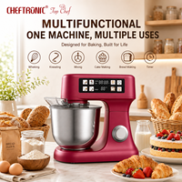 Robot culinaire électrique Cheftronic 6,0 L avec écran tactile couleur, balance intégrée et fonction de fermentation pour la pâtisserie et la préparation des pâtes