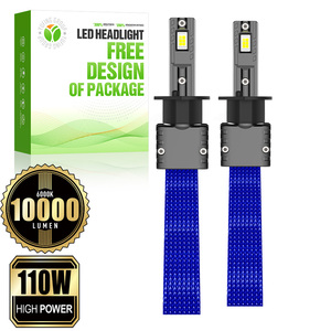 Ventilateur silencieux haute vitesse 110W 10000Lm 6000K 12-24V 9005 K5 Phares LED pour climats chauds et conduites en flotte dans les déserts tropicaux - Product Image 1