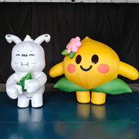 Costume de mascotte gonflable personnalisé pour adulte, motif ver à soie et citron, en tissu Oxford, personnage de dessin animé, certifié CE, résistant à l'eau